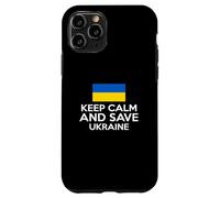 Custodia per iPhone 11 Pro Mantieni la calma e salva l'Ucraina Sostieni la pace ucraina Amore
