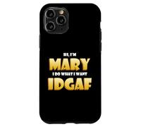 Custodia per iPhone 11 Pro Mary Joke IDGAF Meme Funny Halloween Costume For Mary