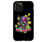 Custodia per iPhone 11 Pro Maschera giapponese Oni Cyberpunk Demone Samurai Streetwear Art