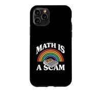 Custodia per iPhone 11 Pro Math Is A Scam Retro Rainbow Exploding Calculator Sarcasm