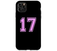 Custodia per iPhone 11 Pro Max 17 Numero Diciassette Sport Varsity College Girl Matching