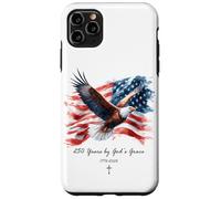 Custodia per iPhone 11 Pro Max 250 Years by GOD's Grace - Vintage Watercolor Eagle 1776