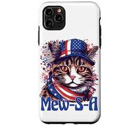 Custodia per iPhone 11 Pro Max 4th of July Mew-S-A Pawsitively Patriotic Cat