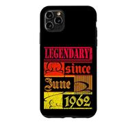 Custodia per iPhone 11 Pro Max 64° Compleanno Leggendario dal Giugno 1962 Vintage Retro