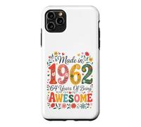 Custodia per iPhone 11 Pro Max 64 Year Old Made in 1962 Retro Floral 64th Birthday Women