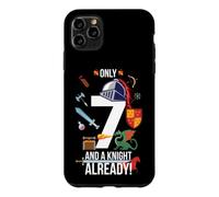 Custodia per iPhone 11 Pro Max 7 ° compleanno ragazzo "Solo 7 e un cavaliere già"