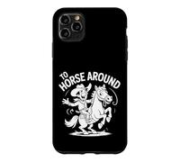 Custodia per iPhone 11 Pro Max A cavallo intorno Idiom Divertimento per bambini e insegnanti Modi di dire