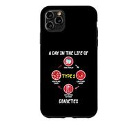 Custodia per iPhone 11 Pro Max A Day In The Life of Type 1 Diabetes Awareness Diabetic Gift