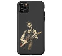 Custodia per iPhone 11 Pro Max Abraham Lincoln Chitarra Retro Vintage Musica Storia