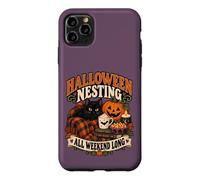 Custodia per iPhone 11 Pro Max Accogliente weekend casalingo con zucca di Halloween