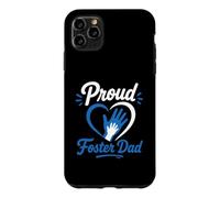 Custodia per iPhone 11 Pro Max Adoption Family Support Love Heart Hands Proud Foster Dad