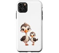 Custodia per iPhone 11 Pro Max Adorabile design a forma di oca e uccellino