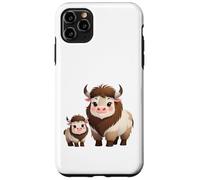 Custodia per iPhone 11 Pro Max Adorabile design con yak e vitello in stile cartone animato