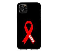 Custodia per iPhone 11 Pro Max Aids Warrior - Maglia con nastro rosso per la consapevolezza dell'HIV, Giornata mondiale dell'AIDS