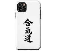 Custodia per iPhone 11 Pro Max Aikido Kanji Personaggi Arte Marziale Giapponese