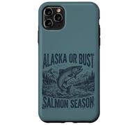 Custodia per iPhone 11 Pro Max Alaska or Bust Salmon Season Fishing Angler Adventure