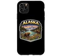 Custodia per iPhone 11 Pro Max Alaska Souvenir Vacanza Memorabilia Badge Visitatore di Stato