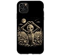 Custodia per iPhone 11 Pro Max Alien Heart Hand Sign Cute UFO Extraterrestre Love