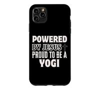 Custodia per iPhone 11 Pro Max Alimentato da Gesù Orgoglioso per Yogi Christian Faith Yoga Lover