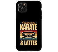 Custodia per iPhone 11 Pro Max Alimentato da Karate e Lattes Retro Vintage Coffee Love