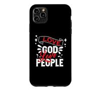 Custodia per iPhone 11 Pro Max Ama Dio Ama le persone - Cristiano Dio Fede Speranza - Script