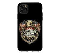 Custodia per iPhone 11 Pro Max American Veteran Crew Est 1776 Eagle Shield Patriotic Stati Uniti