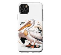 Custodia per iPhone 11 Pro Max American White Pelican Sea Bird Birder