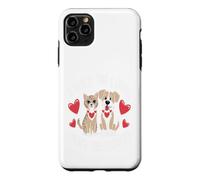 Custodia per iPhone 11 Pro Max Amor Doble Mimos Gato Perro Pareja Animal Linda