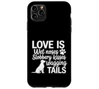 Custodia per iPhone 11 Pro Max Amore Bagnato Nasi Slobbery Baci Scodinzolante Code Amante dei cani
