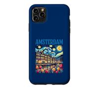 Custodia per iPhone 11 Pro Max Amsterdam In Notte Stellata Van Gogh Style Graphic