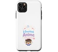 Custodia per iPhone 11 Pro Max Anime Ansia Pensare troppo Weeb Kawaii Overthinker Merch
