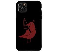 Custodia per iPhone 11 Pro Max Anni '90 Y2K Sinister Crow con coltello nel becco.
