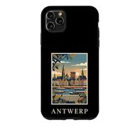 Custodia per iPhone 11 Pro Max Anversa, Belgio, fronte fiume, orizzonte, viaggio, arte