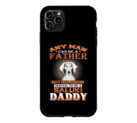 Custodia per iPhone 11 Pro Max Any Man Can Be A Father Saluki Daddy Funny Dog Dad
