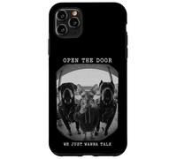 Custodia per iPhone 11 Pro Max Apri la porta We Just Wanna Talk Spynx Cat Pets Spioncino