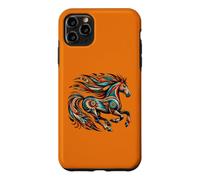 Custodia per iPhone 11 Pro Max Arancione cavallo nativo americano