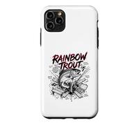 Custodia per iPhone 11 Pro Max Arcobaleno Trota Brutale Forza Pesca a Mosca