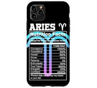 Custodia per iPhone 11 Pro Max Ariete Valori nutrizionali Segno zodiacale Astrologia Blu Viola