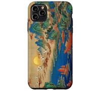 Custodia per iPhone 11 Pro Max Arte cinese vintage della gru dell'alba della barca sul