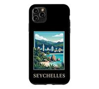 Custodia per iPhone 11 Pro Max Arte di viaggio sulla spiaggia delle isole tropicali delle Seychelles
