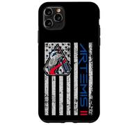 Custodia per iPhone 11 Pro Max Artemis II Patch bandiera USA torna sulla Luna patriottica