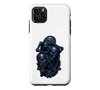 Custodia per iPhone 11 Pro Max Ascolta See Speak No Evil Skulls - Grafica gotica oscura