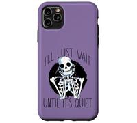 Custodia per iPhone 11 Pro Max ASPETTERÒ UN TRANQUILLO Halloween Teacher Skeleton Meme