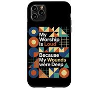 Custodia per iPhone 11 Pro Max Astratto Moderno Cristiano Geometrico Il mio culto è forte