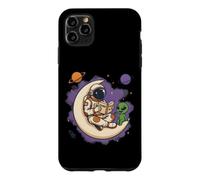 Custodia per iPhone 11 Pro Max Astronauta che legge Alien Moon Cosmic Tales Space Art