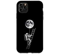 Custodia per iPhone 11 Pro Max Astronauta Holding Earth Balloon Black and White Space Art