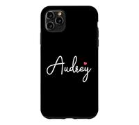 Custodia per iPhone 11 Pro Max Audrey Nome Compleanno Bambino Ragazza Donna Personalizzato Audrey