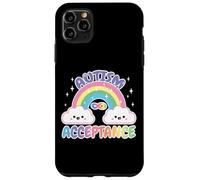 Custodia per iPhone 11 Pro Max Autism Pro Acceptance Rainbow con simbolo dell'infinito