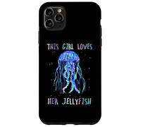 Custodia per iPhone 11 Pro Max Awesome Cute UnderWater This Girl loves her JellyFish