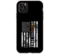 Custodia per iPhone 11 Pro Max Awesome Since 1982 Birthday Bandiera Americana Vintage Retro